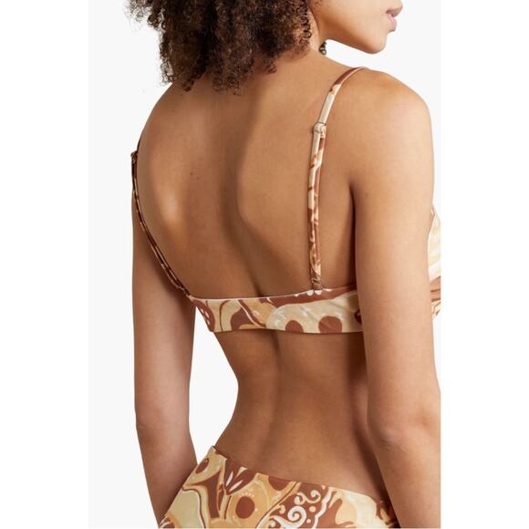 Mara Hoffman Clara Knot Bikini Top & Zoa Swim Bottom In Acadia Floral Set Sz XL - Picture 3 of 9